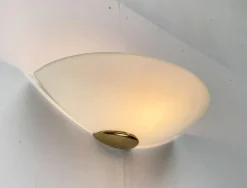 Sale Pamono Vintage Postmodern Glass Wall Lamp Sconce from Metalarte, 1980s