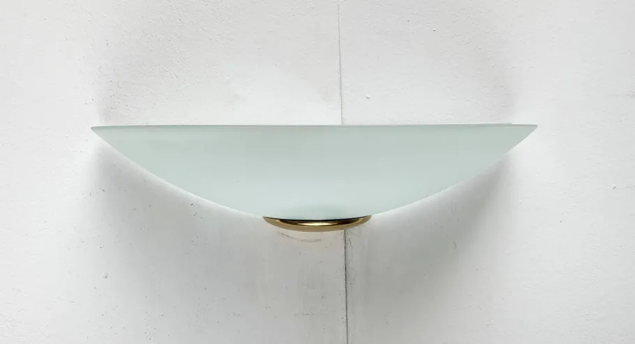 Sale Pamono Vintage Postmodern Glass Wall Lamp Sconce from Metalarte, 1980s