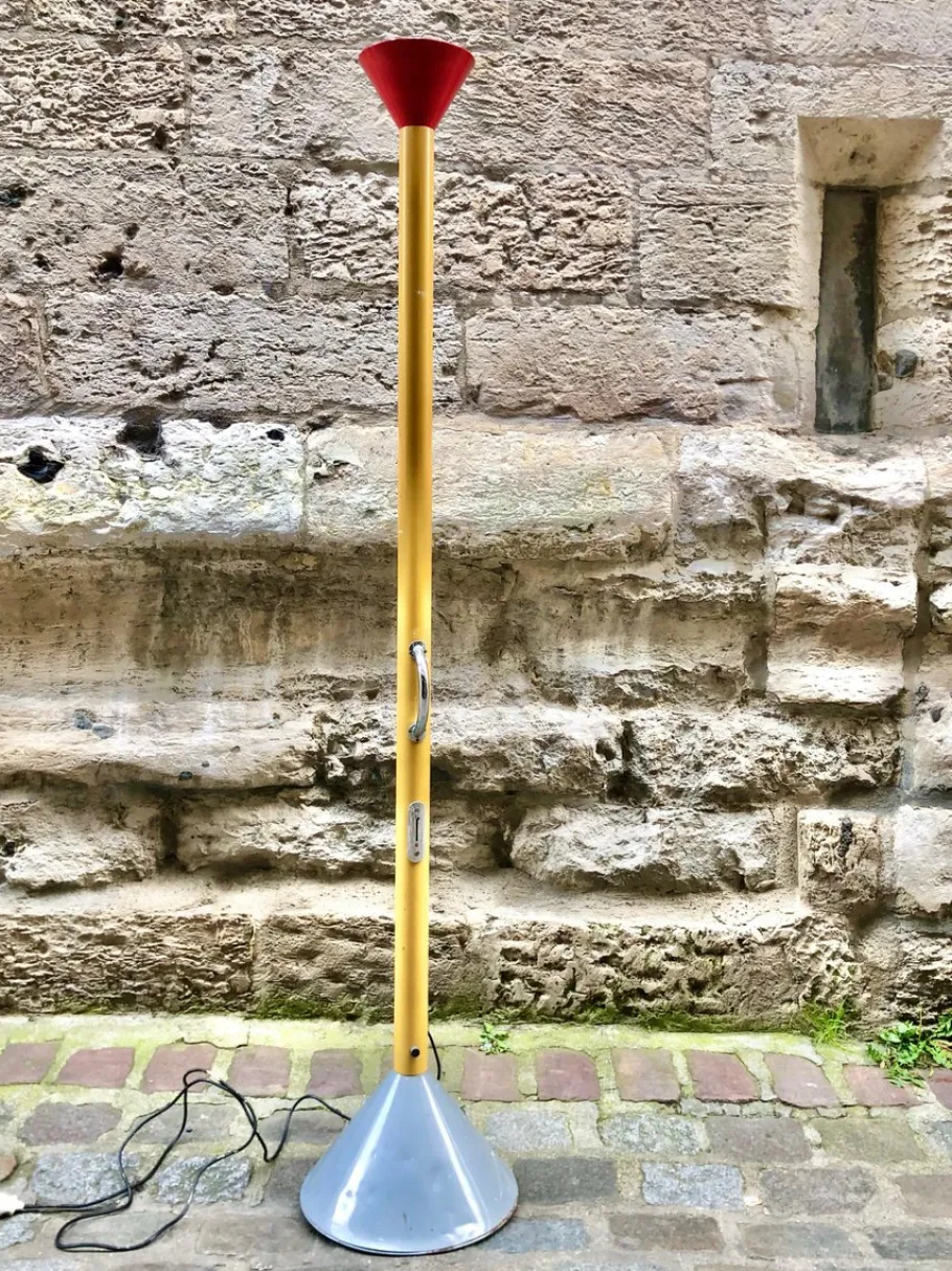 Clearance Pamono Vintage Red and Yellow Floor Lamp