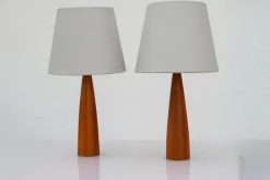 Sale Pamono Vintage Scandinavian Teak Table Lamps from Möllers, Set of 2