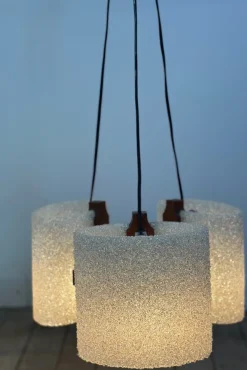 Sale Pamono Vintage Scandinavian Teak and Acrylic Pendants, 1960s, Set of 2