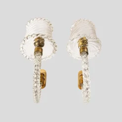 Sale Pamono Vintage Sconces by Barovier and Toso, 1950s, Set of 2