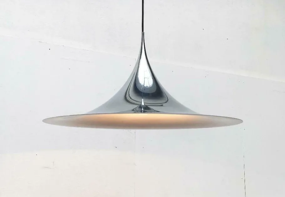 Best Pamono Vintage Semi Pendant Lamp by Bondrup & Thorup for Fog & Mørup