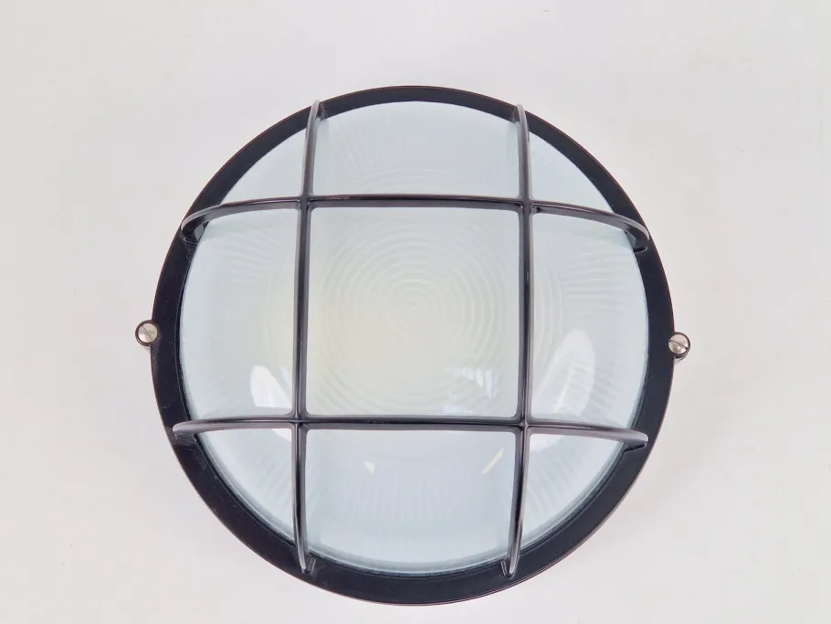 Best Pamono Vintage Simes Outdoor Wall Lamp in Metal & Glass, Italy, 1980s