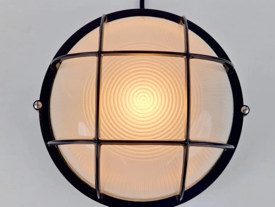 Best Pamono Vintage Simes Outdoor Wall Lamp in Metal & Glass, Italy, 1980s