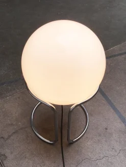 Outlet Pamono Vintage Space Age Chrome and Glass Ball Floor Lamp