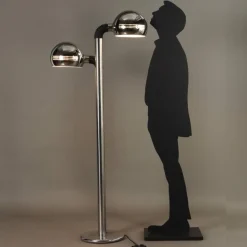 Outlet Pamono Vintage Space Age Floor Lamp in Metal, 1970s