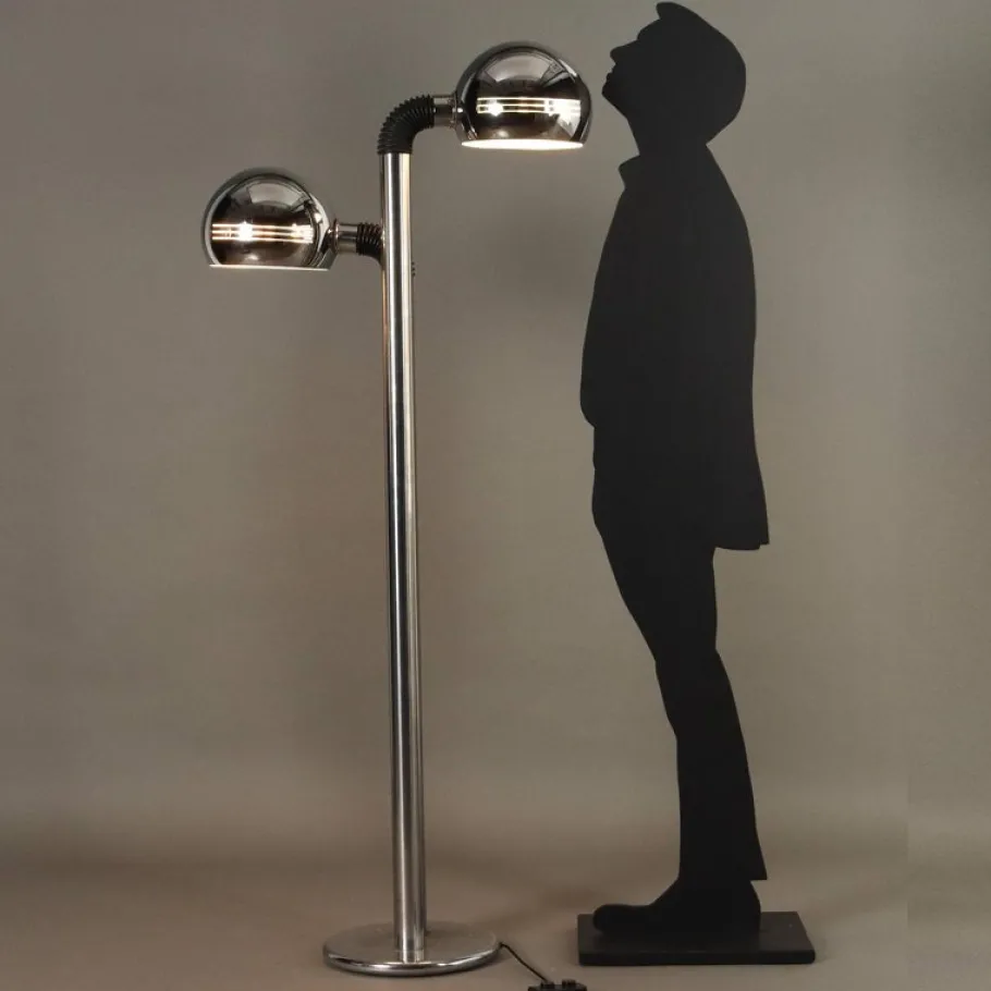 Outlet Pamono Vintage Space Age Floor Lamp in Metal, 1970s