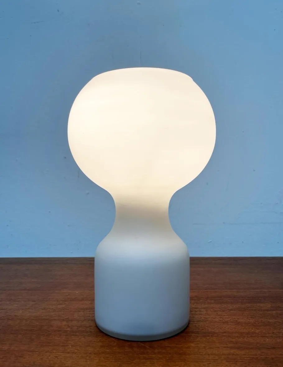 Best Pamono Vintage Space Age Minimalist Glass Table Lamp by Jean Paul Edmonds Alt for Philips, 1970s