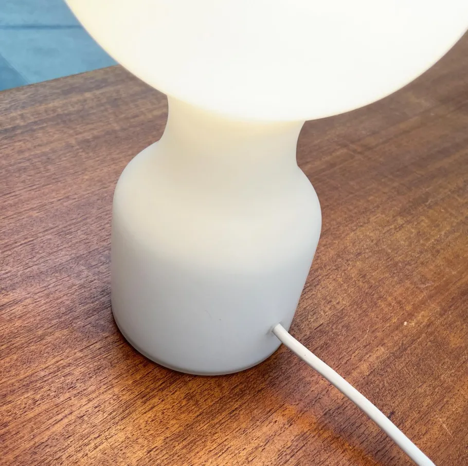 Best Pamono Vintage Space Age Minimalist Glass Table Lamp by Jean Paul Edmonds Alt for Philips, 1970s