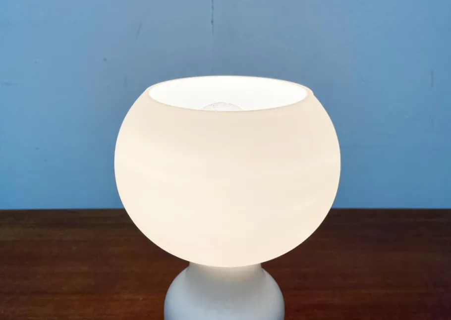 Best Pamono Vintage Space Age Minimalist Glass Table Lamp by Jean Paul Edmonds Alt for Philips, 1970s