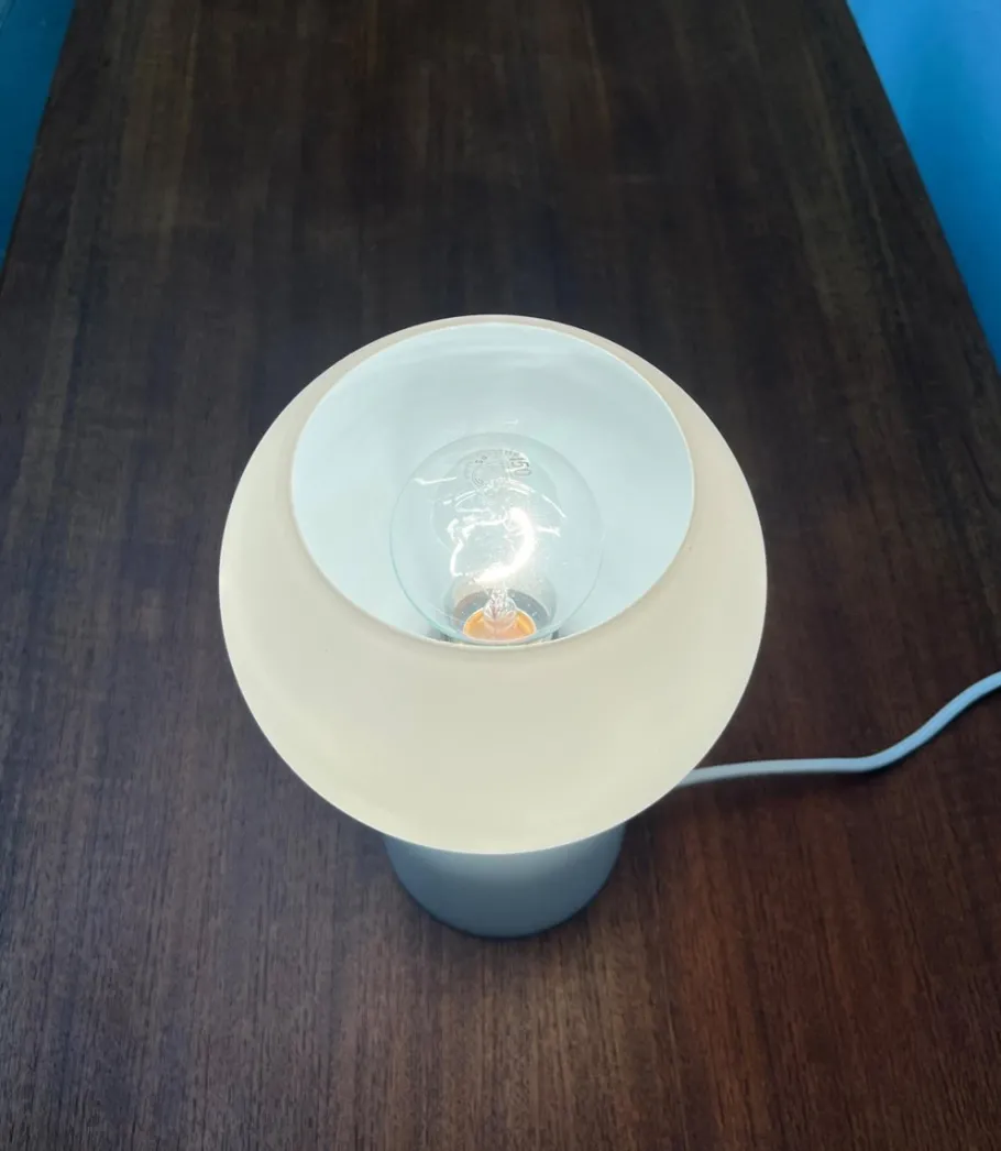 Best Pamono Vintage Space Age Minimalist Glass Table Lamp by Jean Paul Edmonds Alt for Philips, 1970s