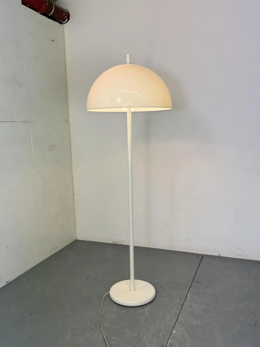 Best Pamono Vintage Space Age Modernist White Mushroom Shape Floor Lamp from Dijkstra Lampen, 1970s
