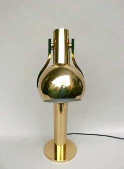 Sale Pamono Vintage Space Age Table Lamp in Brass from STAFF, 1970s