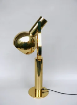 Sale Pamono Vintage Space Age Table Lamp in Brass from STAFF, 1970s