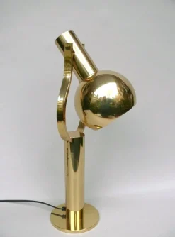 Sale Pamono Vintage Space Age Table Lamp in Brass from STAFF, 1970s