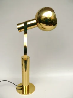 Sale Pamono Vintage Space Age Table Lamp in Brass from STAFF, 1970s