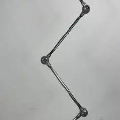 New Pamono Vintage Stripped and Polished 4 Arm Jielde Floor Lamp by Jean-Louis Domecq, 1950s