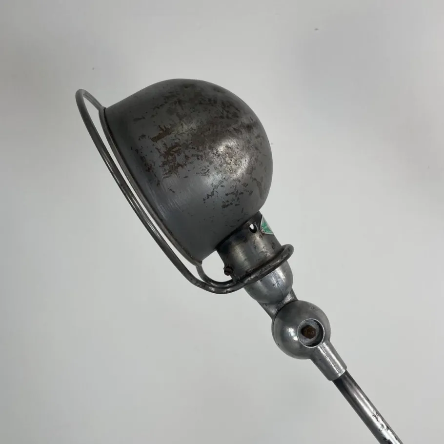 New Pamono Vintage Stripped and Polished 4 Arm Jielde Floor Lamp by Jean-Louis Domecq, 1950s