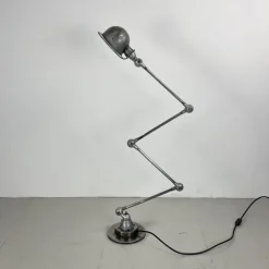 New Pamono Vintage Stripped and Polished 4 Arm Jielde Floor Lamp by Jean-Louis Domecq, 1950s