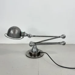 New Pamono Vintage Stripped and Polished 4 Arm Jielde Floor Lamp by Jean-Louis Domecq, 1950s