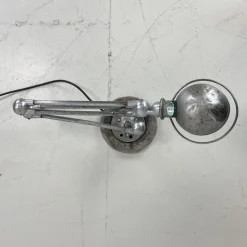 New Pamono Vintage Stripped and Polished 4 Arm Jielde Floor Lamp by Jean-Louis Domecq, 1950s