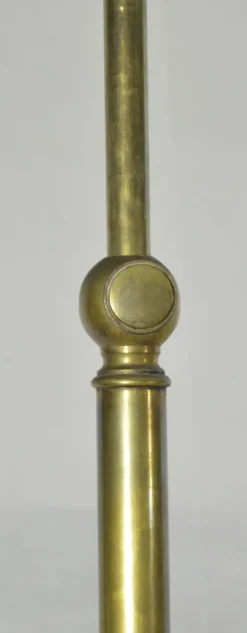 Sale Pamono Vintage Table with Pink Marble Top and Brass Floor Lamp, Italy, 1970s