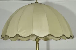 Sale Pamono Vintage Table with Pink Marble Top and Brass Floor Lamp, Italy, 1970s