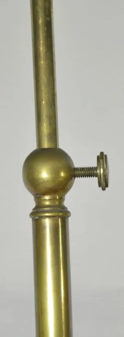 Sale Pamono Vintage Table with Pink Marble Top and Brass Floor Lamp, Italy, 1970s