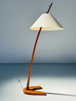 Hot Pamono Vintage Teak Dornstab Floor Lamp by J.T. Kalmar & A. Pöll , Austria, 1947
