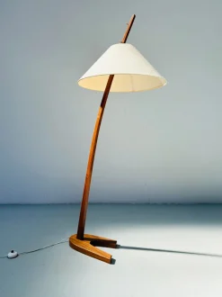 Hot Pamono Vintage Teak Dornstab Floor Lamp by J.T. Kalmar & A. Pöll , Austria, 1947