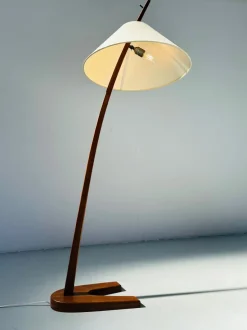 Hot Pamono Vintage Teak Dornstab Floor Lamp by J.T. Kalmar & A. Pöll , Austria, 1947