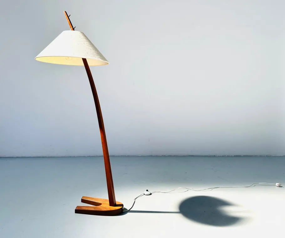 Hot Pamono Vintage Teak Dornstab Floor Lamp by J.T. Kalmar & A. Pöll , Austria, 1947