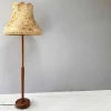 Online Pamono Vintage Teak Floor Lamp with Large Fringed Shade