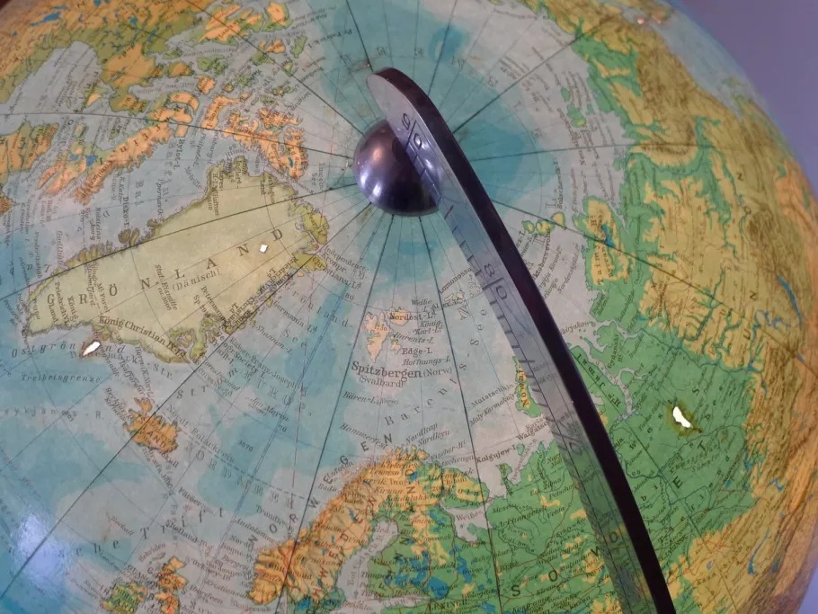 New Pamono Vintage Teak Globe from Columbus Oestergaard