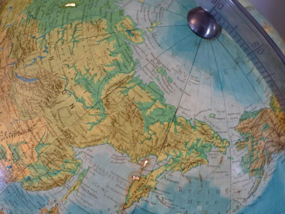 New Pamono Vintage Teak Globe from Columbus Oestergaard