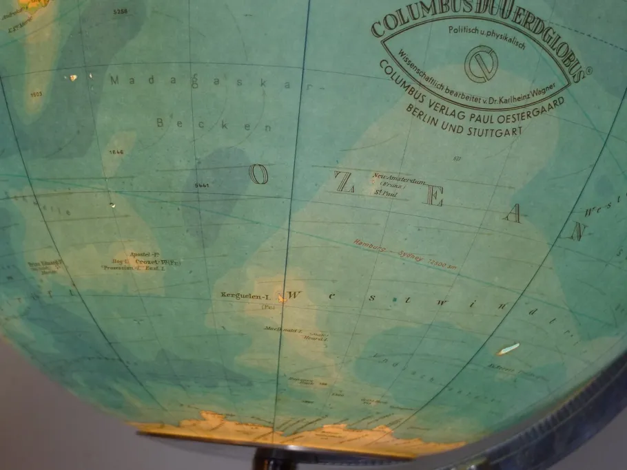 New Pamono Vintage Teak Globe from Columbus Oestergaard