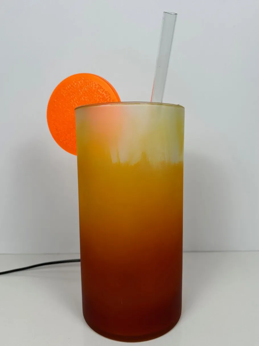 Sale Pamono Vintage Tequila Sunrise Lamp in Glass, 1990s