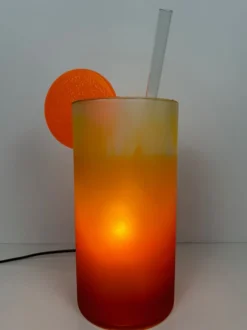Sale Pamono Vintage Tequila Sunrise Lamp in Glass, 1990s