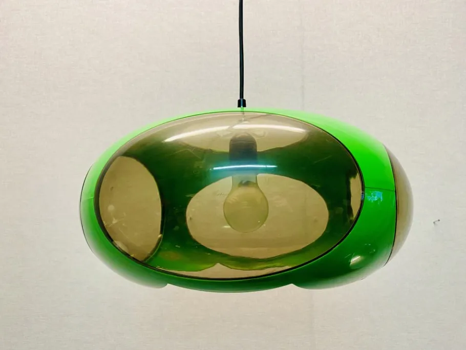 Best Pamono Vintage UFO Ceilings Lamp in Green from Massive Belgium, 1970s