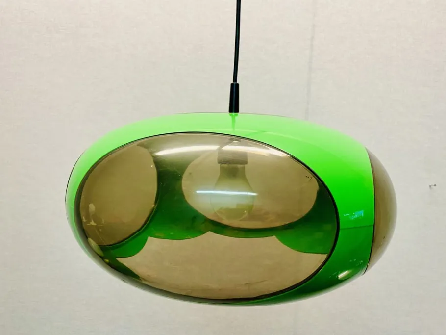 Best Pamono Vintage UFO Ceilings Lamp in Green from Massive Belgium, 1970s