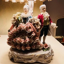 Best Pamono Vintage Victorian Dresden Porcelain Lamp, Germany