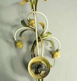 Sale Pamono Vintage Wall Light in Iron and Murano Glass, 2000s