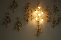 Sale Pamono Vintage Wall Light in Iron and Murano Glass, 2000s