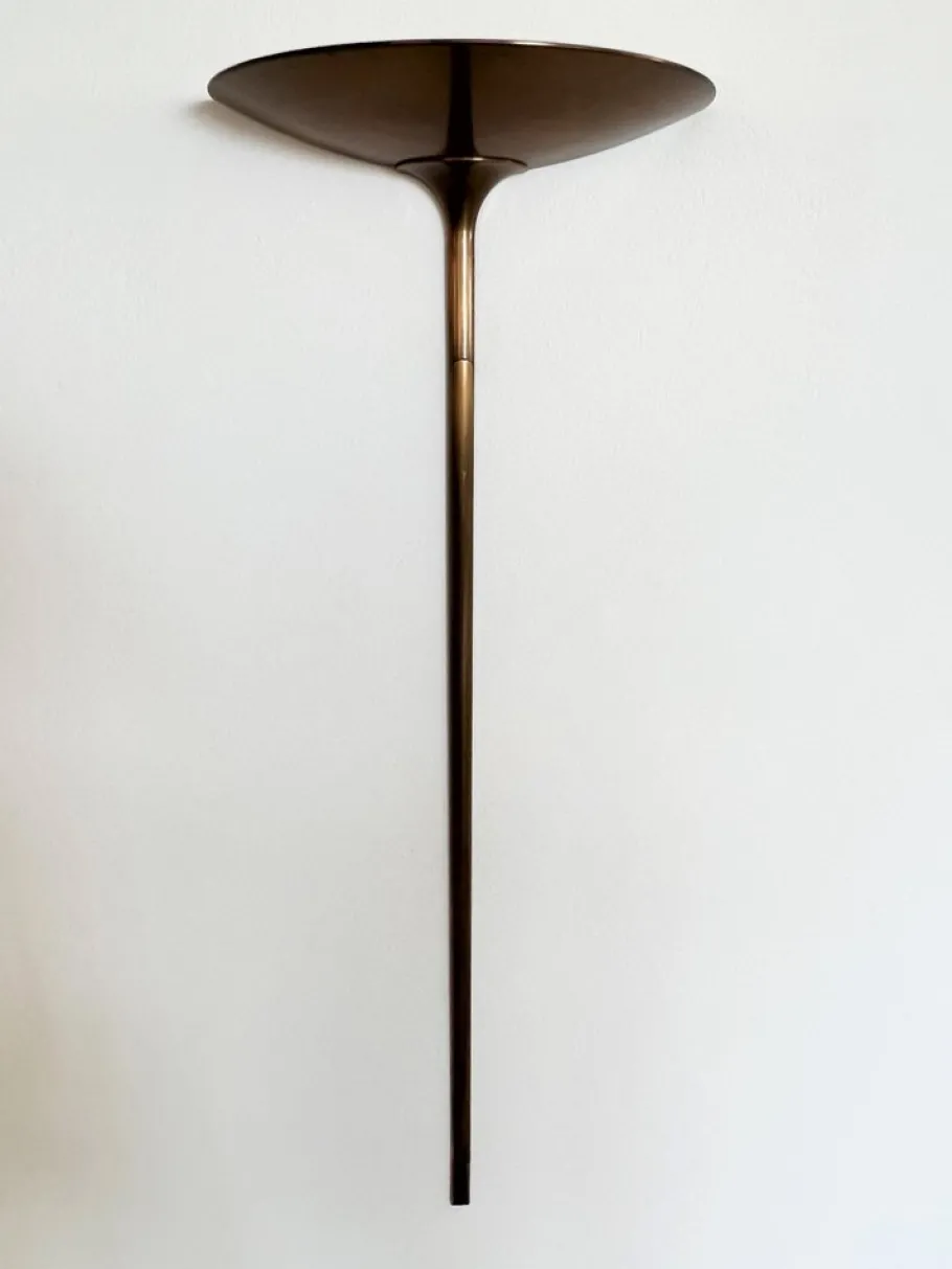 Sale Pamono Vintage Wall Sconce in Brushed Brass by Florian Schulz, 1970s