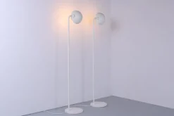 Best Pamono Vintage White Metal Floor Lights from Hala, 1980s, Set of 2
