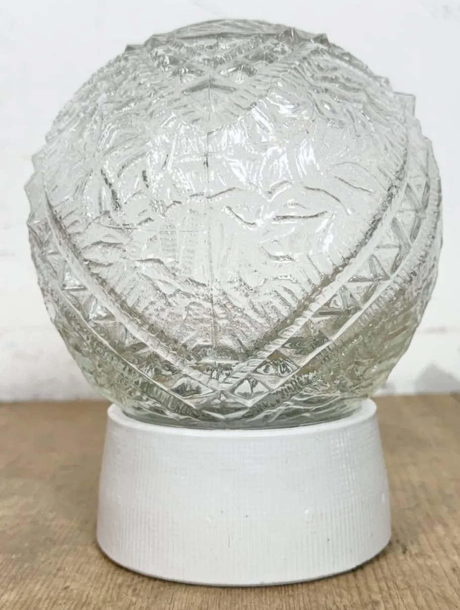 Clearance Pamono Vintage White Porcelain Ceiling Light, 1970s