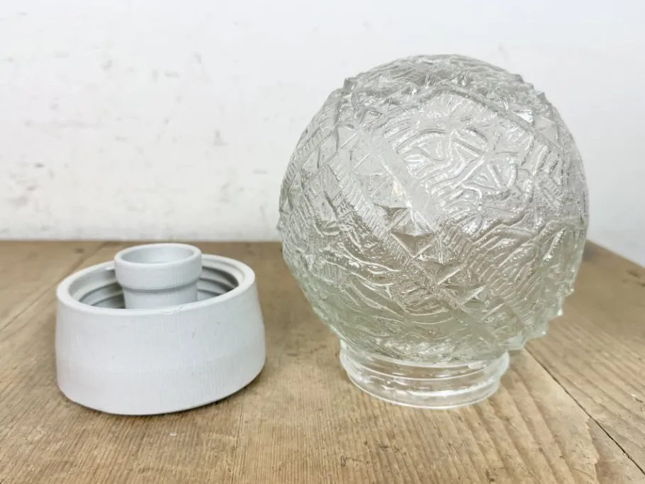 Clearance Pamono Vintage White Porcelain Ceiling Light, 1970s