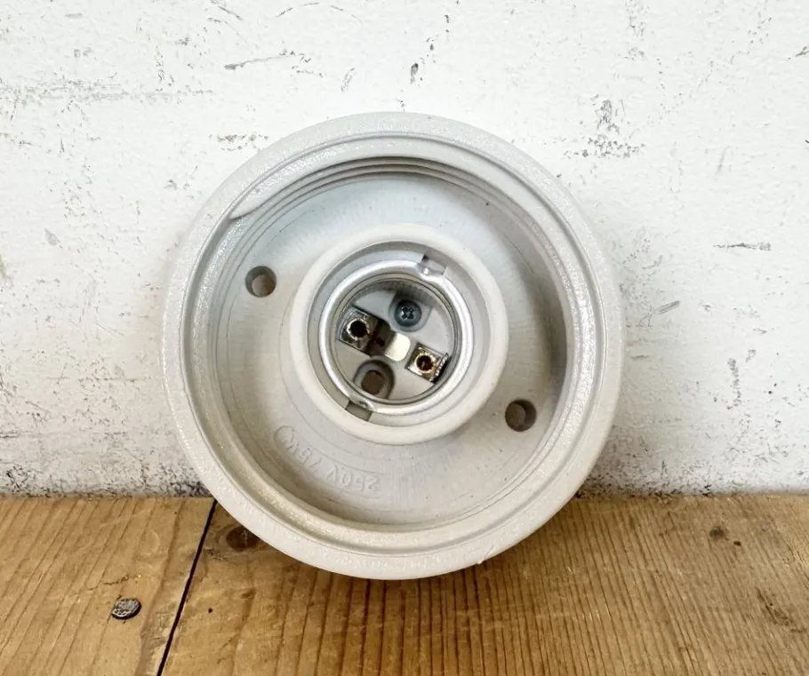 Clearance Pamono Vintage White Porcelain Ceiling Light, 1970s