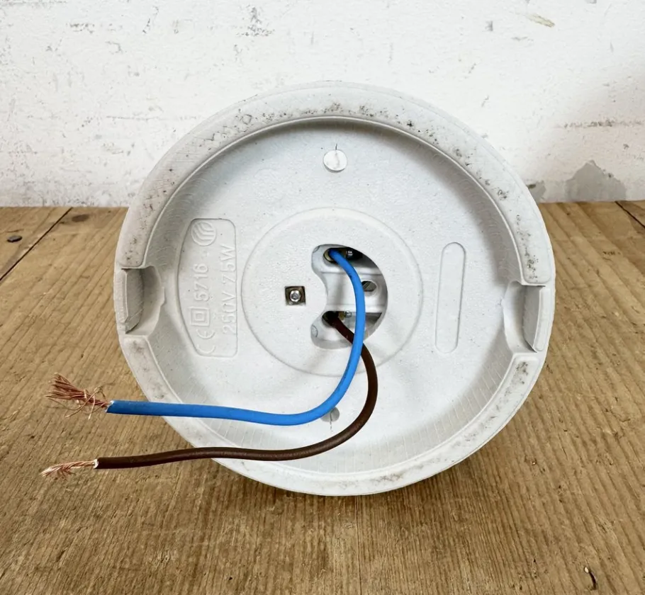 Clearance Pamono Vintage White Porcelain Ceiling Light, 1970s